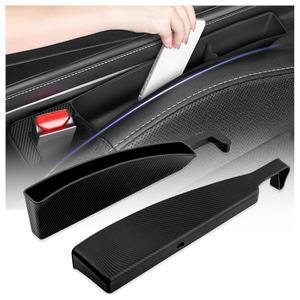 충전 개구부가 있는 2PCS 카시트 갭 필러 정리함, 다기능 필러로 물건 낙하 방지, 휴대폰 키 선글라스용 범용 카 액세서리 보관함