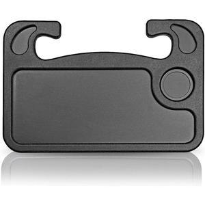 이코노에스 자동차 스티어링 휠 데스크 | 자동차용 푸드 테이블 지속적인 여행자를 위한 트레이, 대부분의 차량 휠(블랙)에 맞습니다