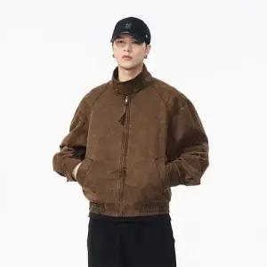 야무치 남성 빈티지 데일리룩 점퍼 야상사파리 가죽 재킷 쇼트 하드보이 카모플라쥬 얼룩얼룩 아웃도어 봄