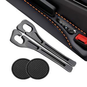 올레실드 2팩 카시트 갭 필러 카컵 홀더 코스터 틈새 차단기로 SUV 트럭 세단용 자동차 액세서리 낙하 방지