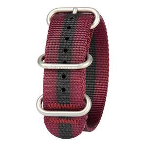 BERTUCCI DX3 활성 크림슨 시계 밴드 22MM B165 나일론 블랙 스트라이프