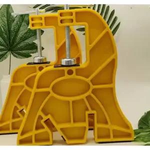 스키 튜닝 바이스 거치대 스노보드 노란색 클램프 고정 왁싱 알파인 브래킷