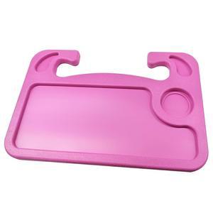 ZIMISI 자동차 스티어링 휠 트레이, 컴퓨터 오피스 테이블 식사용 노트북, 음식용 다목적 차량 책상 여행 액세서리, 대부분의 휠(핑크색)에 맞습니다