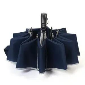 [패션] 거꾸로 접는 자동 3단 우산 네이비 빛반사 안전우산