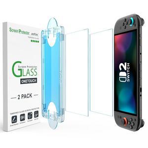 AmFilm 자동 정렬 원터치 for Nintendo Switch 2 화면 보호기 [7.9