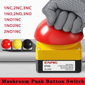 1/5/10 Pcs EFAK 버섯 푸시 버튼 스위치 IP67 Watproof AC/DC 비상 정지 자체 재설정 풋 페달 핸드 라켓 1N