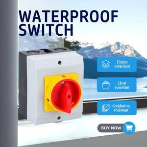 4극 32A 3극 440V 전기 IP65 절연 스위치 방수 ON OFF 분리형 부하