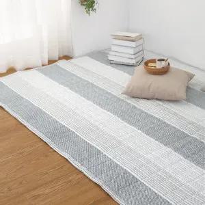 [애프터식스]사각사각 심플무드 시어서커 여름 워셔블 패브릭 카페트 2colors 소형 대형 스트라이프
