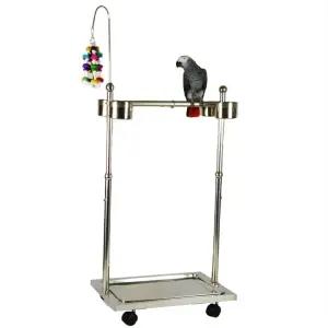 앵무새 횟대 새장 사다리 스테인리스 스틸 스탠드 이동식 놀이터