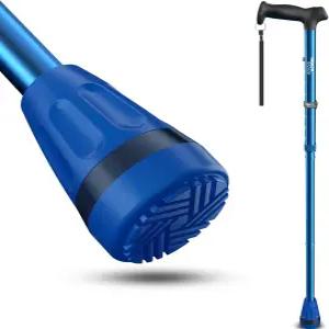 헬스바자르 남녀용 올터레인 워킹 지팡이 가볍고 접을 수 있으며 조절 가능하며 충격 흡수 노인 및 접이식