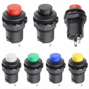 5/20PCS 자동 잠금/순간 푸시 버튼 스위치 DS228 12mm OFF-ON