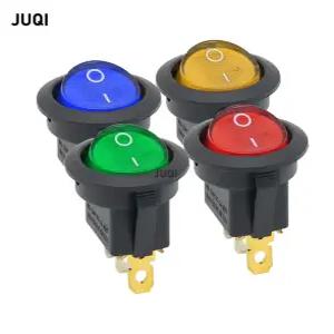 4Pcs 12V/220V Led 스위치 16A 12V 전등 전원 자동차 버튼 조명 ON/OFF 3pin 라운드 로커 KCD1