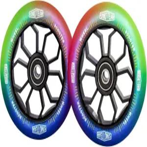 ABEC-9 베어링이 장착된 프로 스턴트 스쿠터 휠 110mm24mm 수채화 효과 2팩 교체