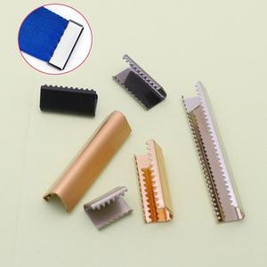 10/20피스 10-60mm 금속 테일 클립 버클 웨빙 스트랩 벨트 잠금 지갑 가죽 코드 엔드 스토퍼 DIY 액세서리