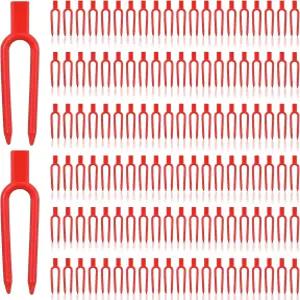 120개의 식물 핀 등반용 클립 딸기 지원 플라스틱 가드닝 수박 포크 농업 꽃 같은 덩굴 고정용 도구 확보