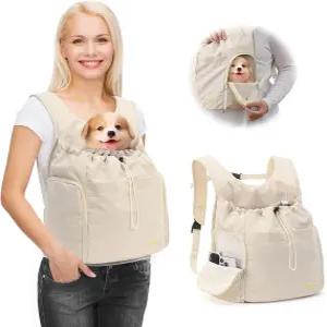 소형견을 위한 하이킹 여행용 지퍼 측면 창문이 있는 강아지 전면 캐리어 백팩 조절 가능한 애완견 최대