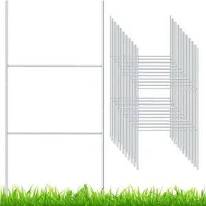 20 팩 야드 표지판 금속 18인치 x 7인치 H 프레임 와이어 골판지 플라스틱 할로윈 홀더