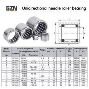 2/4/10pcs 롤러 베어링 HF0306 HF0608 HF0612 6x10x12mm HF1216 단방향 니들 편도
