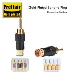 24K 금도금 BA1439 BA1410 하이파이 오디오 BFA 바나나 커넥터 플러그 어댑터 와이어 스피커