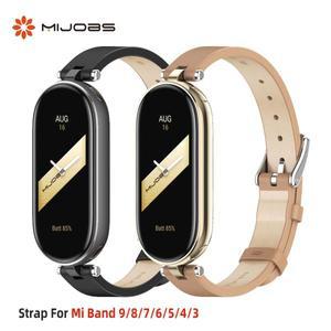 미밴드 10 9 8 7 6 5 4 3 여성용 스트랩, 샤오미 스마트 9용, 8용 손목 7용 가죽