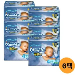 마미포코 꿀잠팬티 공용, 대형, 24매, 6팩, 1개