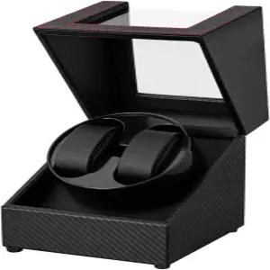 자동 시계용 와인더 박스 조용한 일본 모터가 장착된 더블 USB 타입 C
