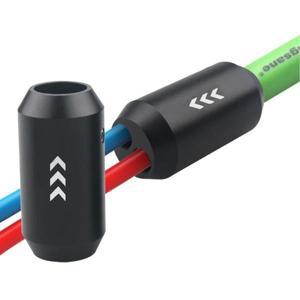 오디오 케이블 스플리터, 알루미늄 합금 매트 블랙 하이파이 앰프 스피커 1-2 분할 링, 14mm, 7mm, 4 개