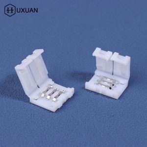 LED 스트립 커넥터 RGB 단색 무납땜 PCB 보드 와이어 프리 용접 10개 8mm 10mm 2 핀 3 4 3528 5050