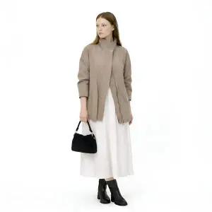 하찬 가방 토트백 퍼 숄더 크로스 스트랩 가벼운 경량 셔링 복조리