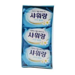 화이트 꽃무늬 130g 클렌징비누 세안 비누 3개입 세숫비누 때비누