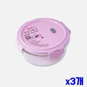[JED] 신선 보관 주방용품 유리 밀폐용기 원형 840ml x3개