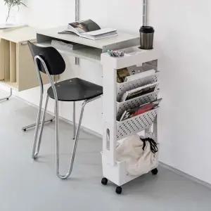 북 트롤리 카트 이동식책꽂이 선반 책장 트레일러 5단 북트롤리 북카트 책꽂이트롤리 책꽂이선반