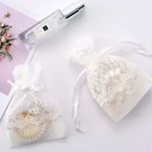 주머니 망사 장식 웨딩 레이스 향기 작은 소품