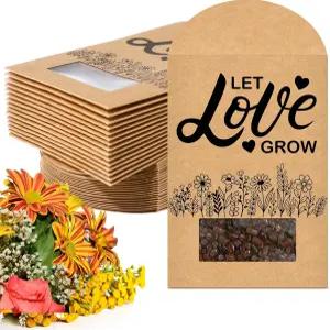 Fumete 50 팩 하객을 위한 결혼식 선물 결혼 신부 샤워 파티 기념품을 위해 윈도우 벌크 플라워 리셀링