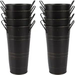 10인치 높이 4.33인치 상단 직경 플라워 바 부케 및 이벤트 디스플레이용 테이블탑 크기의 플로럴 버킷