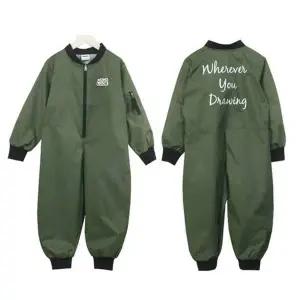 항공점퍼 CRD839S8 미술가운 (카키) 전신 아동가운 방수 놀이복