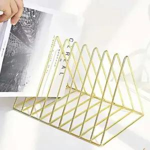 클래식 인테리어 삼각프레임 스틸 책꽂이(골드) 철제책꽂이 미니책꽂이 간이책꽂이 책상책꽂이