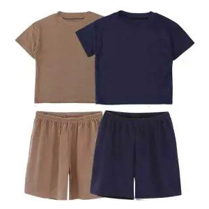 유아동 BZE060K2 남아 반팔 여름 골지 상하 복 세트 어린이 집