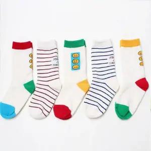 유아 XPC260H3 아동 j스타트 5켤레 세트 심플한 긴목 면 양말 덧신 반타이즈 아동용 덧신 스타킹