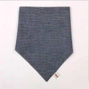 국내제작 CHE421B5 순면 스카프빕 블루데님 오가닉면 턱받이