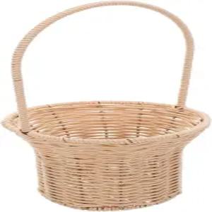 밀리스텐 모조 라탄 웨딩 플라워 걸 바구니 손잡이 신부용 핸드헬드 러스틱 플라스틱 결혼식 및 야외