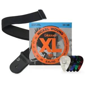 OOmt412 스트랩 패키지 피크 일렉기타스트링줄 기타현 현세트 낱현 낱줄 기타 렉줄