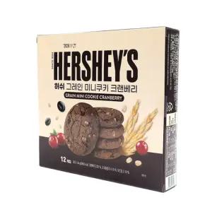 허쉬 그레인 쿠키 크렌베리 144g(1박 12개입) 스낵 비스킷 미니 초코과자