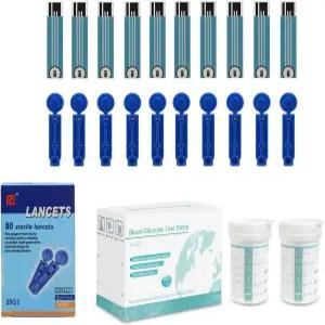 3H 혈당 측정기용 50Pcs 검사 스트립 50개와 랜싯 50개 가정용 여행용