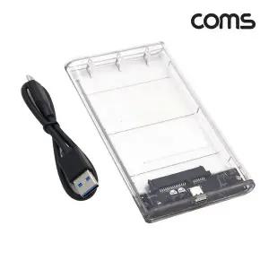 [골드스마일]TBZ Coms USB Type C 외장 하드 케이스 2.5형 HDD SSD SATA USB 3.0 투명 IH593