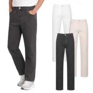 일자 밴딩 남자 스판 면바지 남성 면 팬츠 봄 가을 간절기 바지