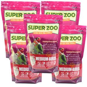 슈퍼주 프리미엄 앵무새모이 700g x5개 먹이 왕관 모란 퀘이커 코뉴어 새사료