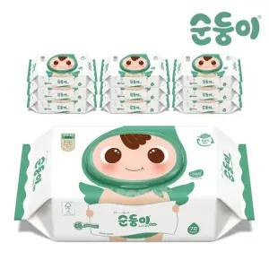 생분해물티슈 로하스 캡형 70매 10팩 LC-01