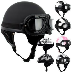 아우라 반모 빈티지 고글모 오토바이헬멧 클래식 바이크 헬멧 스쿠터 하이바