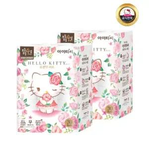 (무료배송) 헬로키티 러블리 천연펄프 4겹 2팩 총 60롤